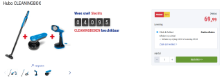 Hubo cleaningbox voor €69,99