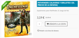 Juego de Mesa Pathfinder Calaveras y grilletes 5: el precio de la infamia por 3.19€