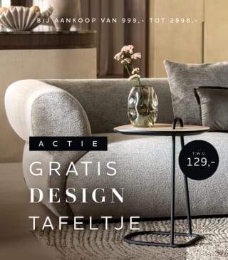 Gratis designfauteuil of designtafeltje bij aankoop bij Xooon