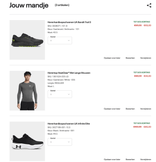 Black Friday sale: tot 50% korting bij Under Armour