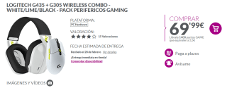 ombo Logitech G435 + G305 Wireless Combo por solo 69,99€