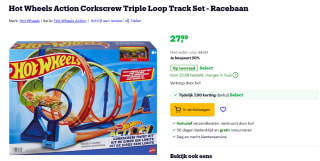 Hot Wheels Action Corkscrew Triple Loop Track Set - Racebaan voor €27,99 bij Bol