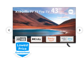 Smart Fire TV F2 43" Xiaomi - 4K UHD, 60Hz, HDR10, HLG à 164€
