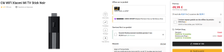 MI TV stick à 49,99€