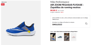 Zapatillas Nike Air Zoom Pegasus Flyease por 72,76€