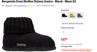 Bergstein Cozy Kindersloffen voor €11,99 bij Bol