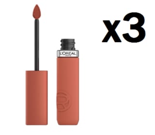 3 L'Oréal Paris Pintalabios Líquido, Color Intenso, Fórmula Mate de Larga Duración, Con Ácido Hialurónico, Sin Transferencia, Infaillible Matte Resistance, Tono: 115 Snooze Your Ala por 15.66€