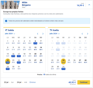 Ofertas relámpago Ryanair vuelos desde solo 12,99€