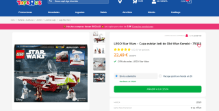 Set Lego Caza estelar Jedi de Obi-Wan Kenobi por 22,49€