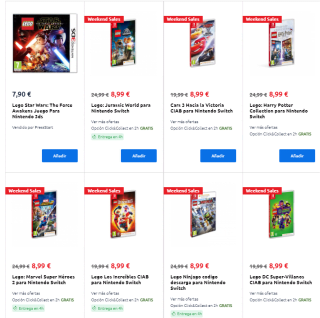 Videojuegos Lego Nintendo desde solo 8,99€