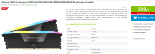Corsair 96 GB DDR5-5200 Kit werkgeheugen voor €209 bij Megekko