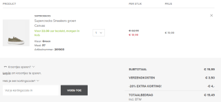 20% extra kassakorting op de sale van Ziengs