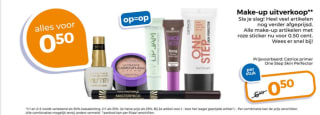 Alle make-up voor €0,50 bij de Trekpleister
