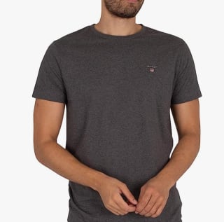 GANT The Original Solid heren t-shirt grijs voor €17,94 bij Amazon.nl
