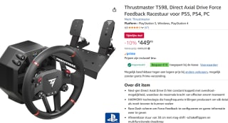Thrustmaster T598 race stuur en pedalen voor €439,99 dmv code met Amazon prime