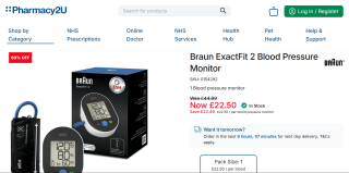 Braun ExactFit 2 Blood Pressure Monitor – Available for £22.50