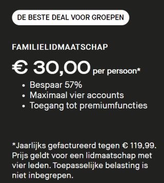 Strava family plan voor €30