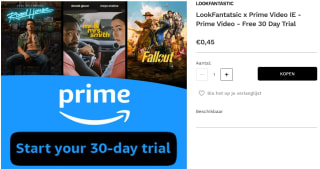Gratis Prime Video (30 dagen) bij Lookfantastic