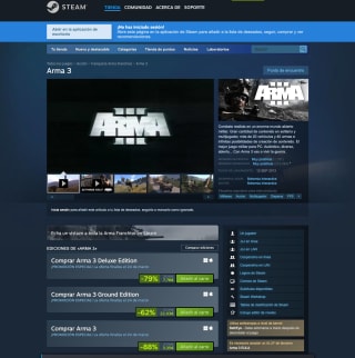 Juego Arma 3 Steam por solo 3,35€