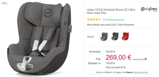 Autostoel Cybex Sirona Z2 I-Size Plus voor €269 bij Pinkorblue