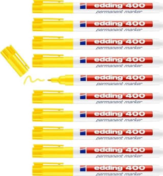 10 marcadores edding 400 permanente colores amarillo y naranja por 5,99€