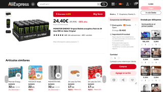 MONSTER ENERGY 24 latas 500 ml por 24,40€
