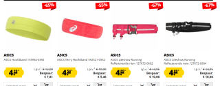 Sportkleding/accessoires van Asics -adidas - PUMA va €4,19 bij SportKorting