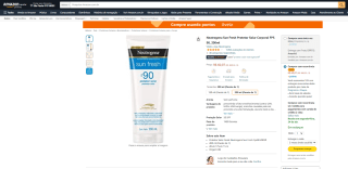 Protetor Solar da Neutrogena Sun Fresh Fator 90 de 200ml - R$ 60,07