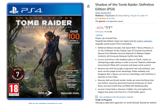 Shadow of the Tomb Raider: Definitive Edition voor €11,95 bij Amazon