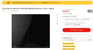 Worten 15% EXTRA en placas inducción y lavadoras