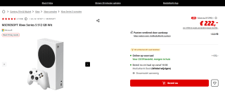 Xbox Series S 512 GB Wit - Game Console voor €222 bij de MediaMarkt
