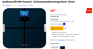 medisana BS 440 Connect - Lichaamsanalyseweegschaal voor €19,95 bij Bol