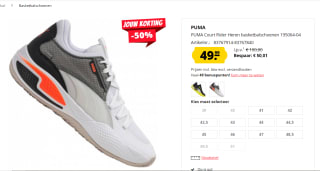 PUMA Court Rider Heren basketbalschoenen voor €49,99 bij Sport Korting