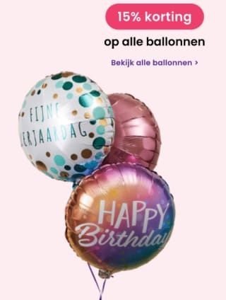 15% korting op ballonnen bij Hallmark