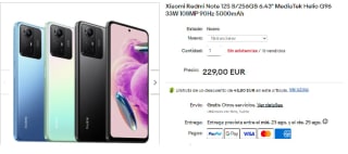 Movil Xiaomi Redmi Note 12S 8/256GB por 183.2€