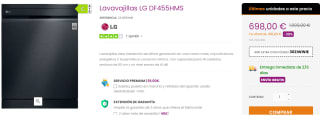 Lavavajillas LG DF455HMS por 668€