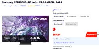 Samsung QD-OLED 55S95D (2024) voor €1.345 na cashback bij Bol