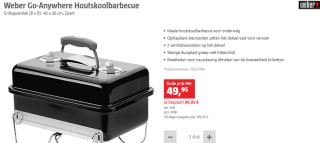 Weber Go-Anywhere BBQ voor €49,95 bij Bauhaus