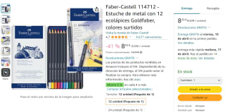 Faber-Castell estuche metal 12 colores por 8,33€