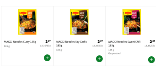 Maggi Roerbak Noodles €0,97 na cashback via Tikkie