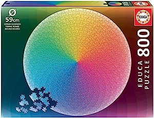 Puzzle redondo marca Educa Round Arco Iris de 800 piezas por 8€