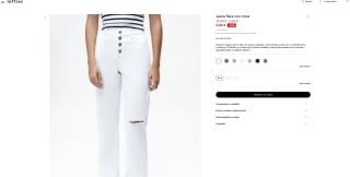 Vaqueros Jeans flare con rotos Lefties por solo 3,99€