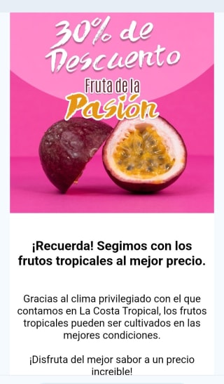 -30% Fruta de la pasión desde Granadalapalma.
