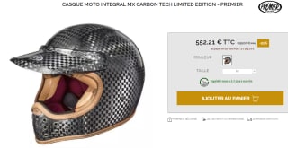 Casque moto MX Carbon à 552,21€