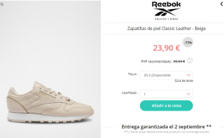 Calzado Reebok desde solo 9,50€