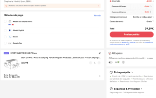 Mesa de camping Portátil Plegable Multiusos 120x60cm 4 Taburetes por 29,39€