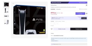 PlayStation 5 Digital Edition 825GB por 404,95€