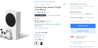 Xbox Series S 512GB por $3,716 en Mercado Libre con OXXO y Meli+
