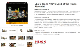 LEGO® Icons The Lord of the Rings: Rivendel voor €448,99 bij Proshop
