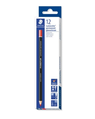 Staedtler Lumocolor 108 20-2 Caja de 12 lápices permanentes en seco de color rojo por 7,16€